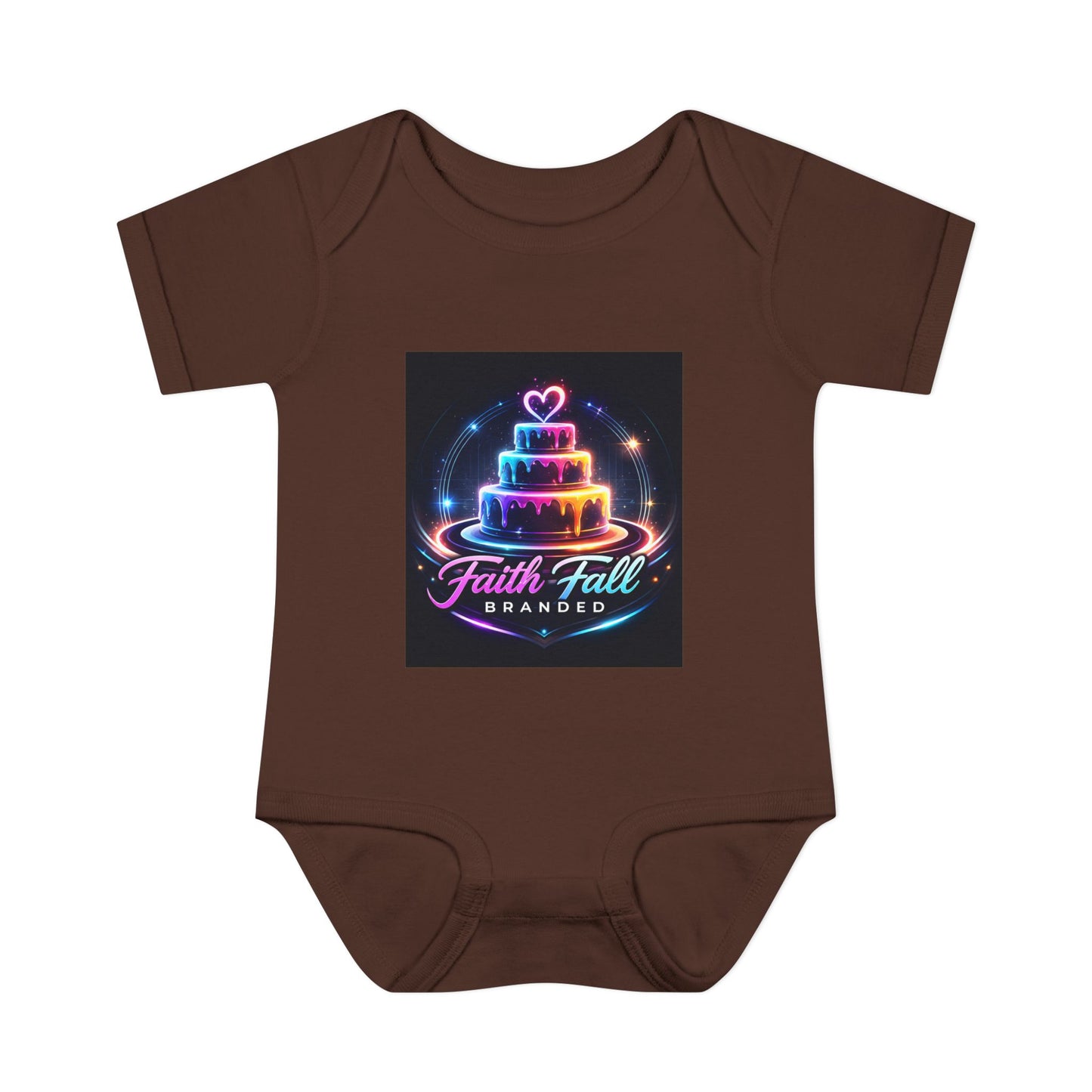 Infant Bodysuit — Neon Cake 'Faith, Fall, Brander' Baby Onesie