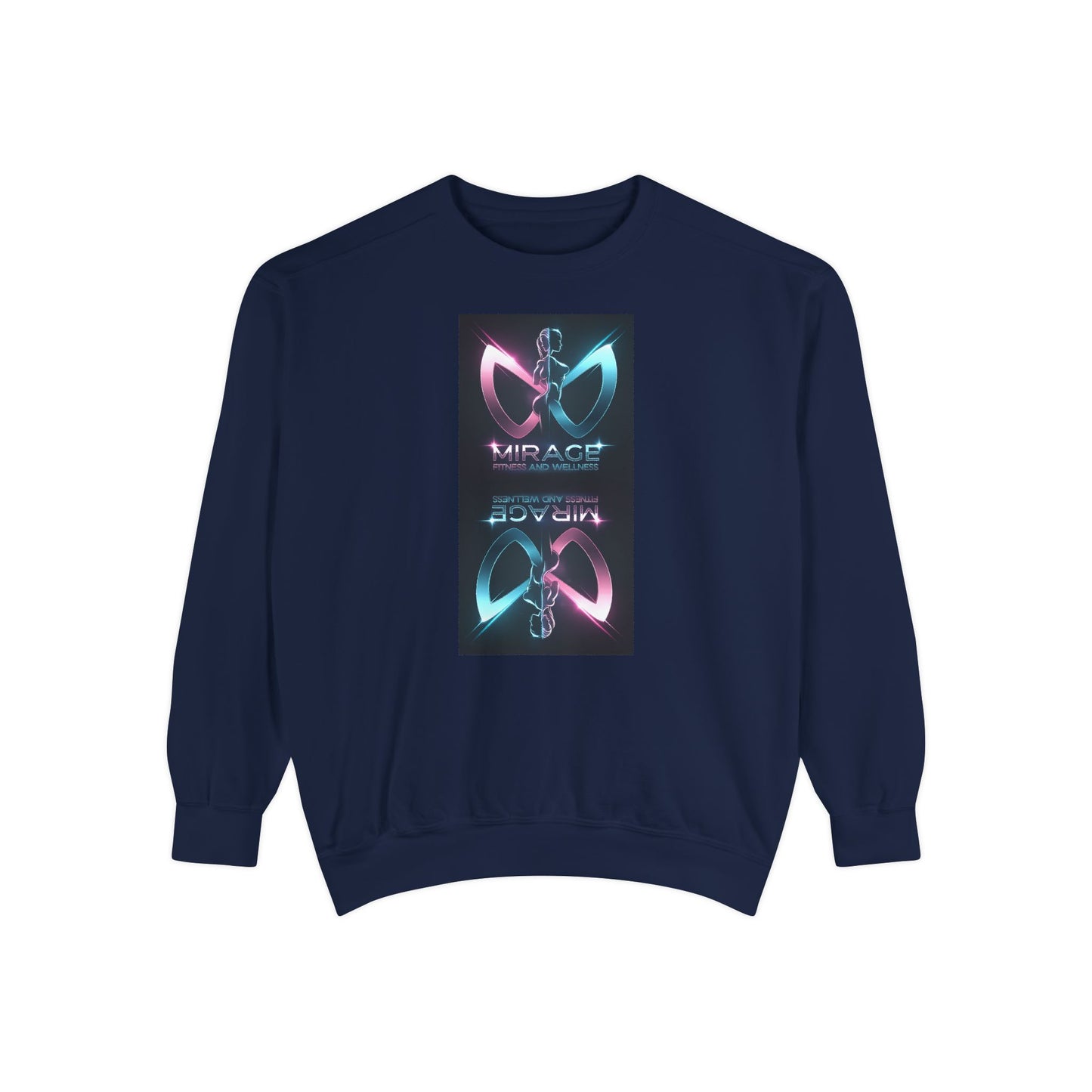 Retro Neon Mirage Sweatshirt — 'Mirage' Vaporwave Graphic Crewneck