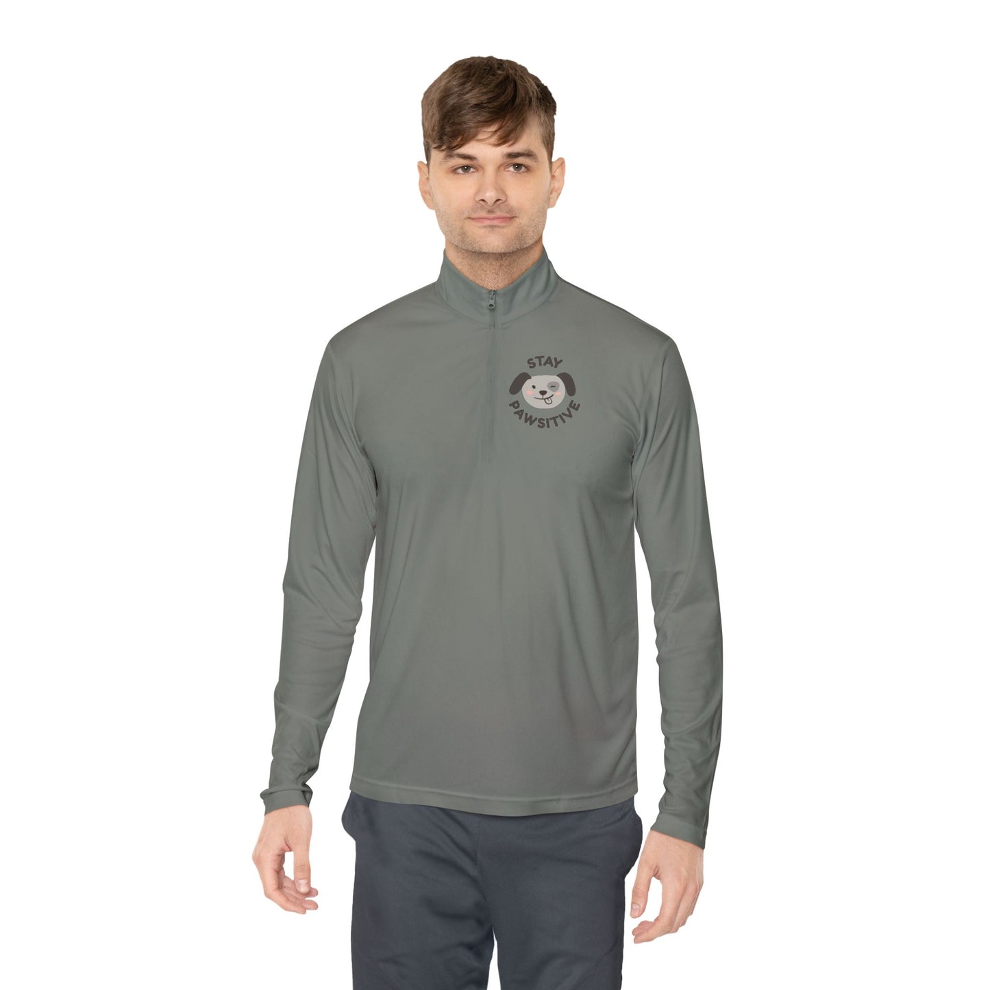 Stay pawsitive  Unisex Quarter-Zip Pullover