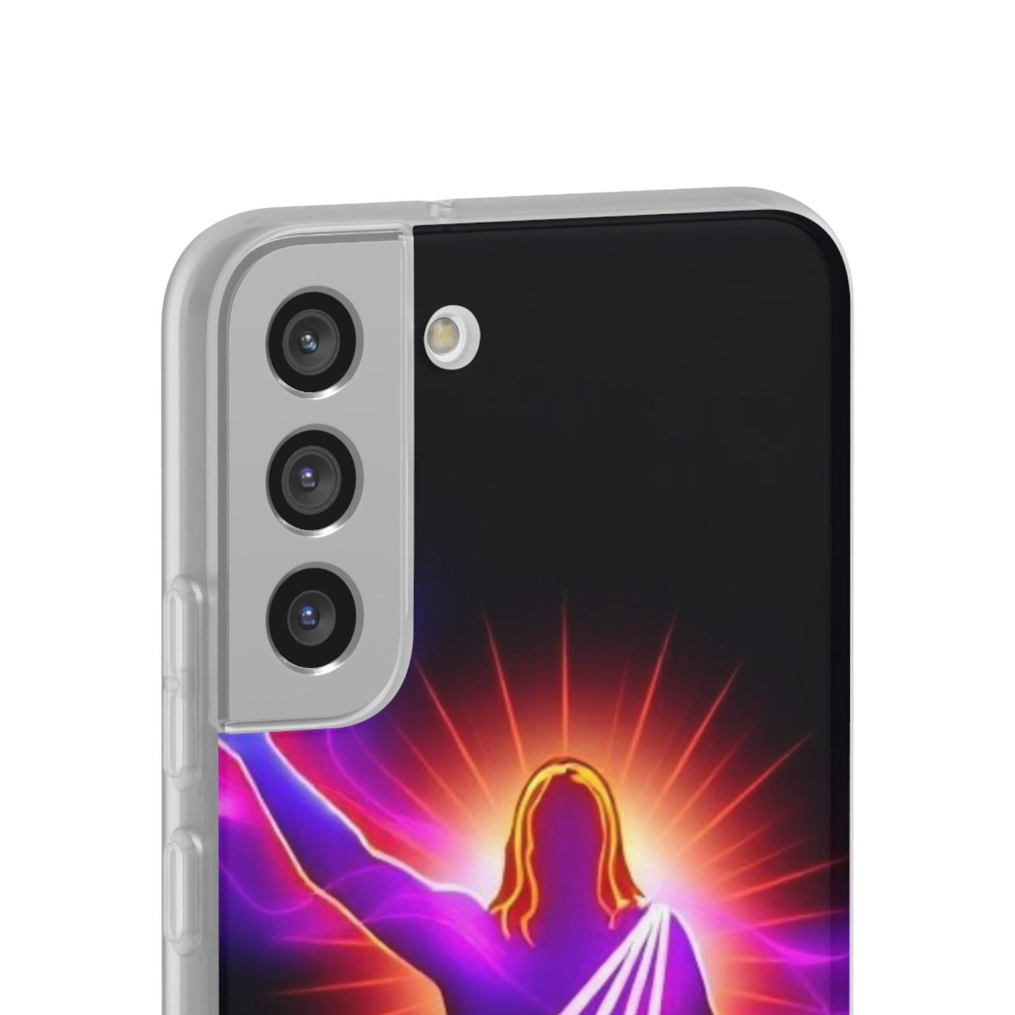 Inspirational Jesus Flexi Case - Colorful Phone Cover for Spiritual Connection