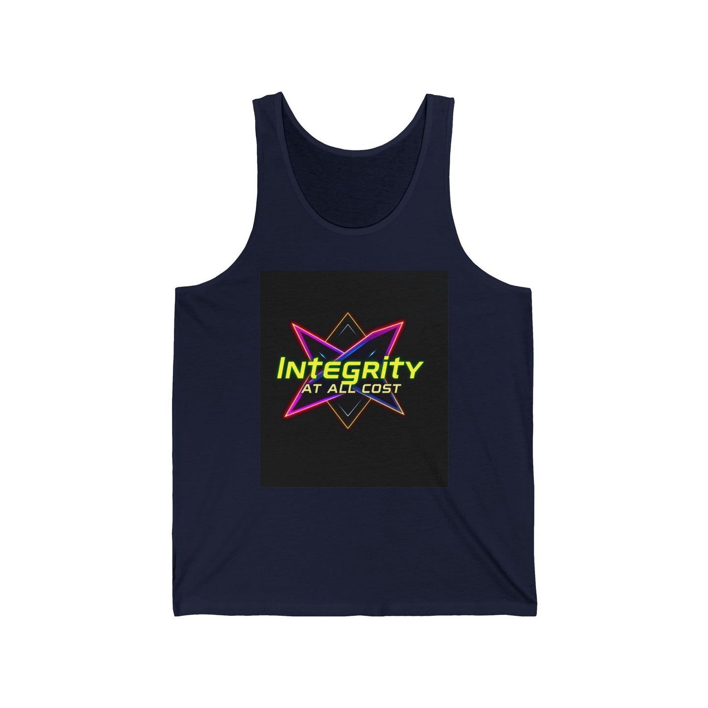 Neon Graphic Tank Top, Inspiring Workout Apparel, Unisex Jersey Tank, Perfect Summer Wear, Motivational Fitness Gift, Integrity Honor [...]
