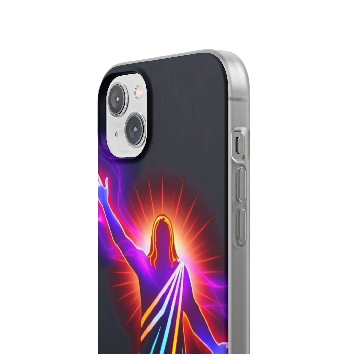 Inspirational Jesus Flexi Case - Colorful Phone Cover for Spiritual Connection
