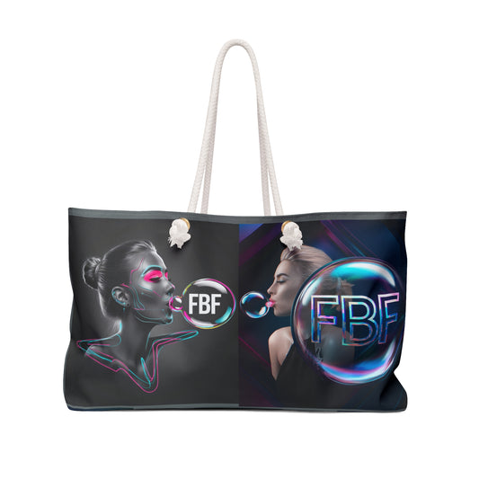 Weekender Bag - Neon Bubble 'FBF' Travel Tote for Stylish Getaways