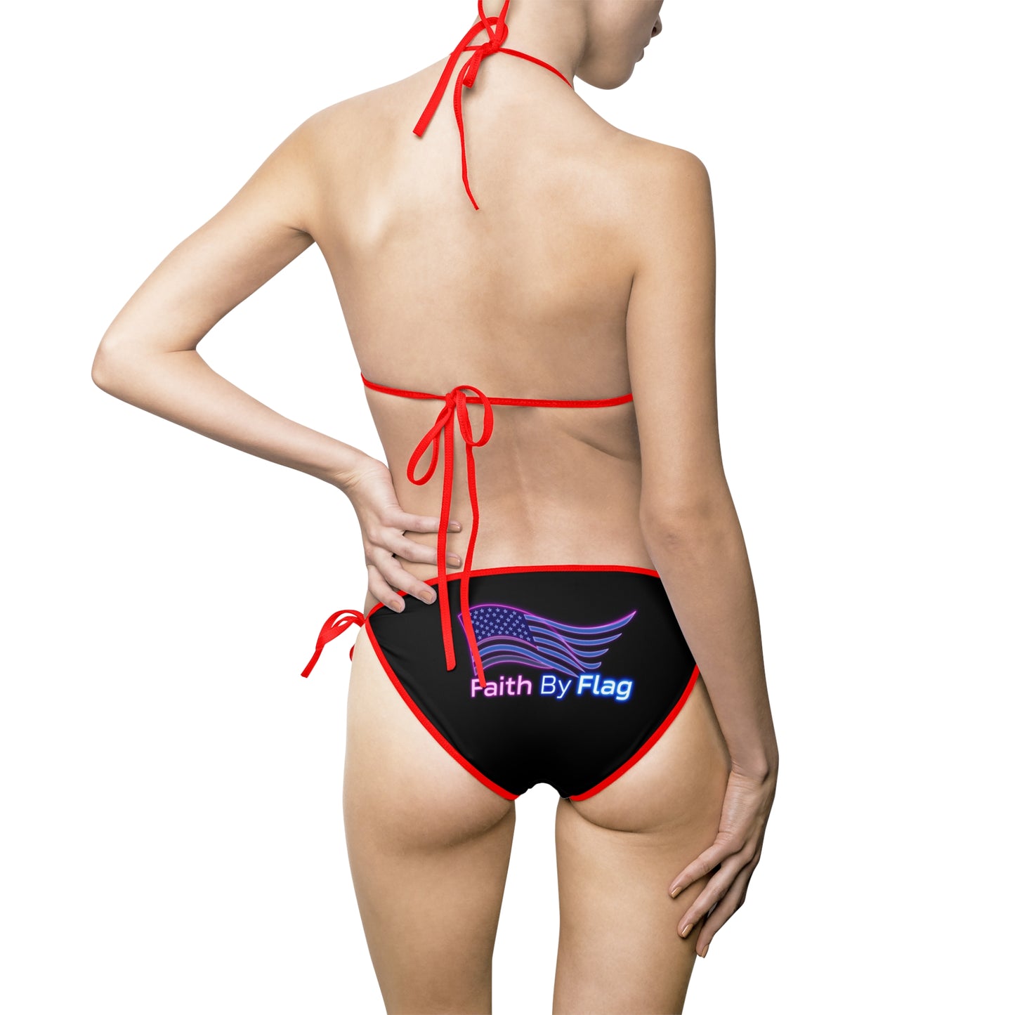 Vibrant Faith by Flag Women's Bikini Swimsuit, Summer Pool Party, Beachwear, Vacation Attire, Confidence Boosting Swimwear