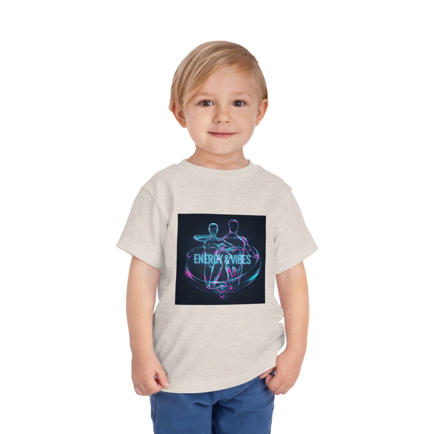 Toddler Tee — Energy & Vibes Neon Dance Graphic