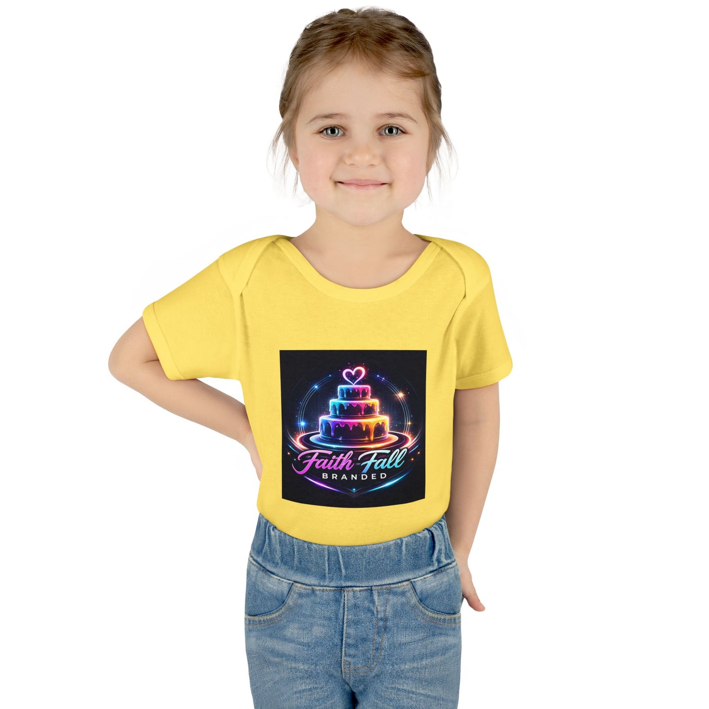 Infant Bodysuit — Neon Cake 'Faith, Fall, Brander' Baby Onesie