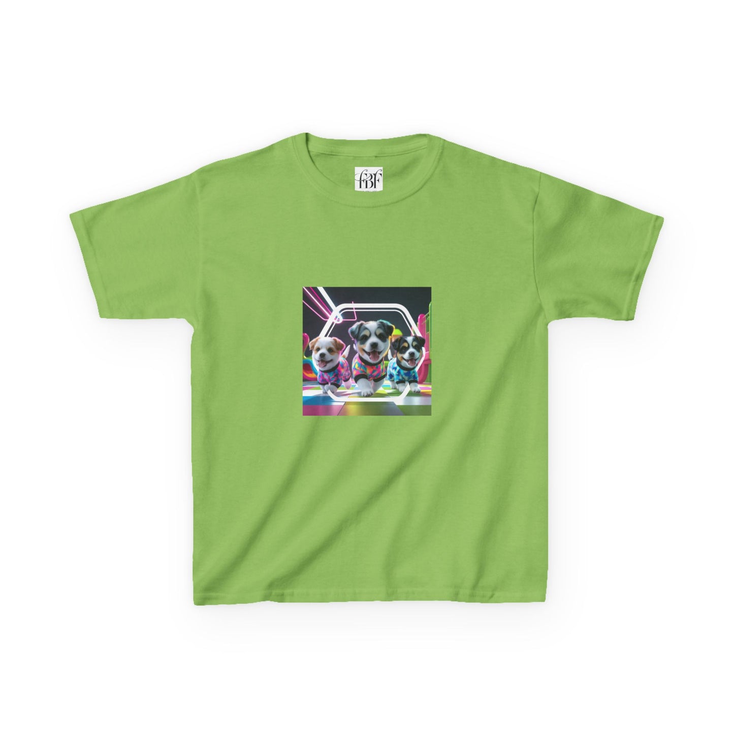 Colorful Dog-Themed Kids Tee - 'Unity Fun' Design