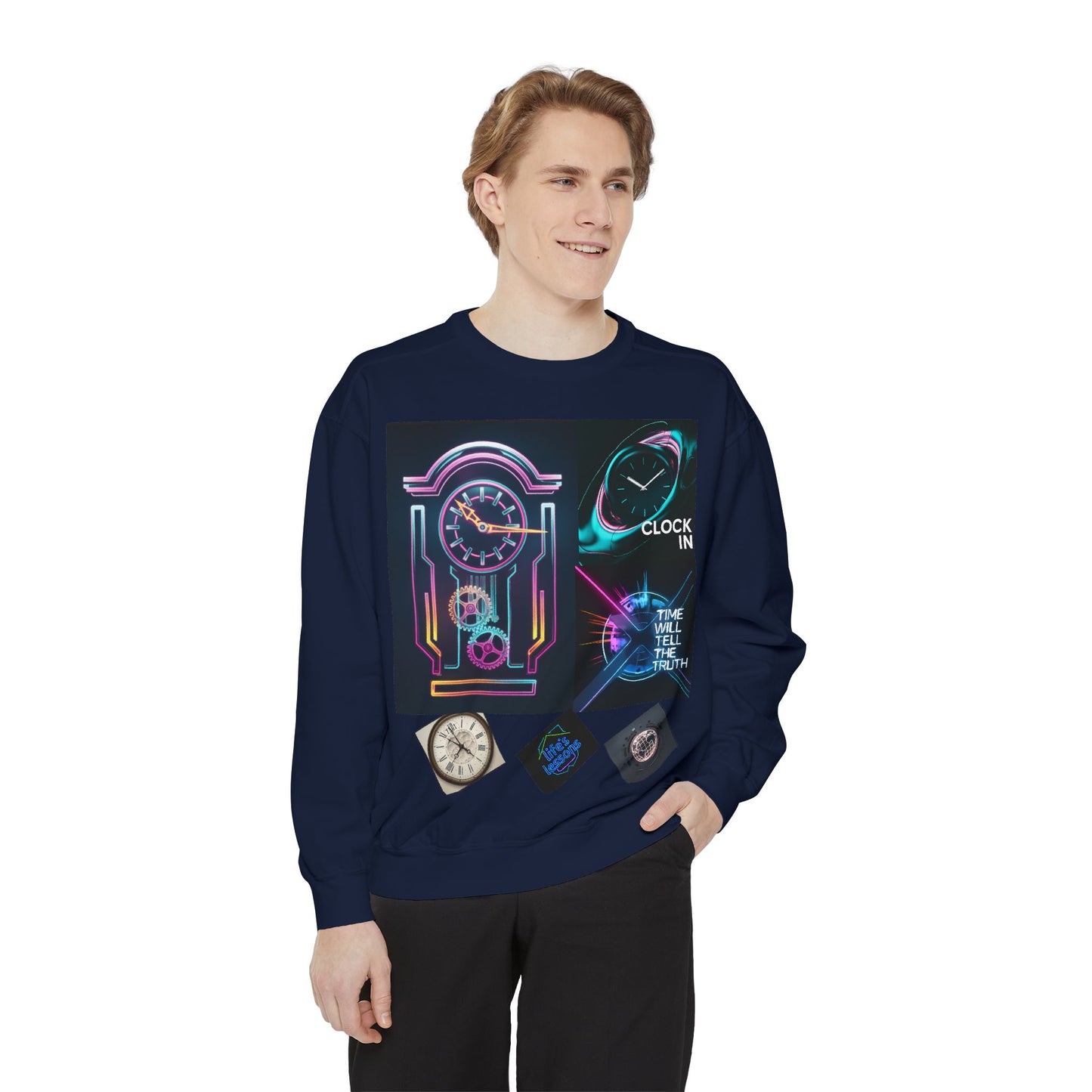 Retro Neon Clock Sweatshirt