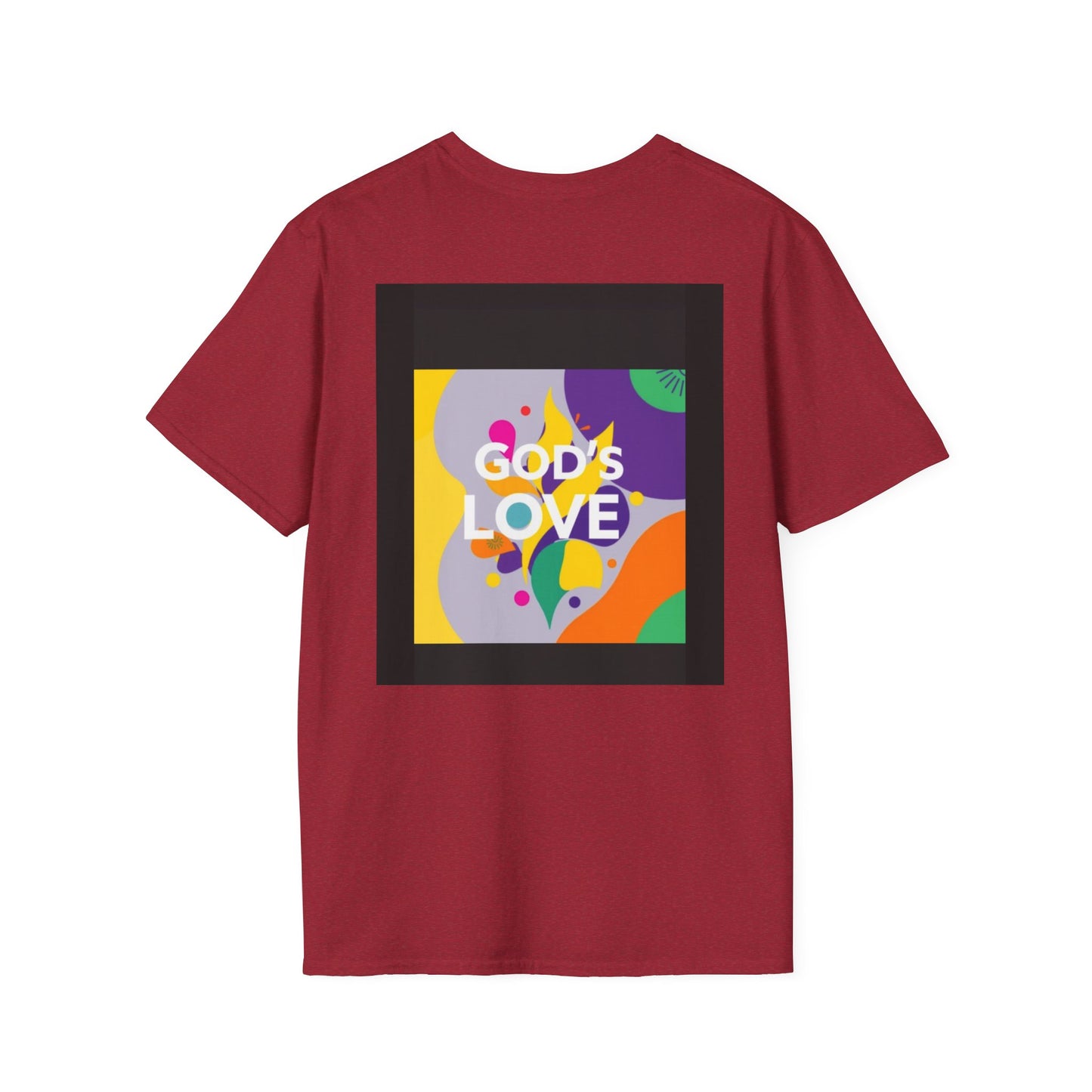 Unisex Softstyle T-Shirt with God's Love Design, Faith Shirt, Inspirational Tee, Christian Apparel, Gift for Believers, Everyday Wear