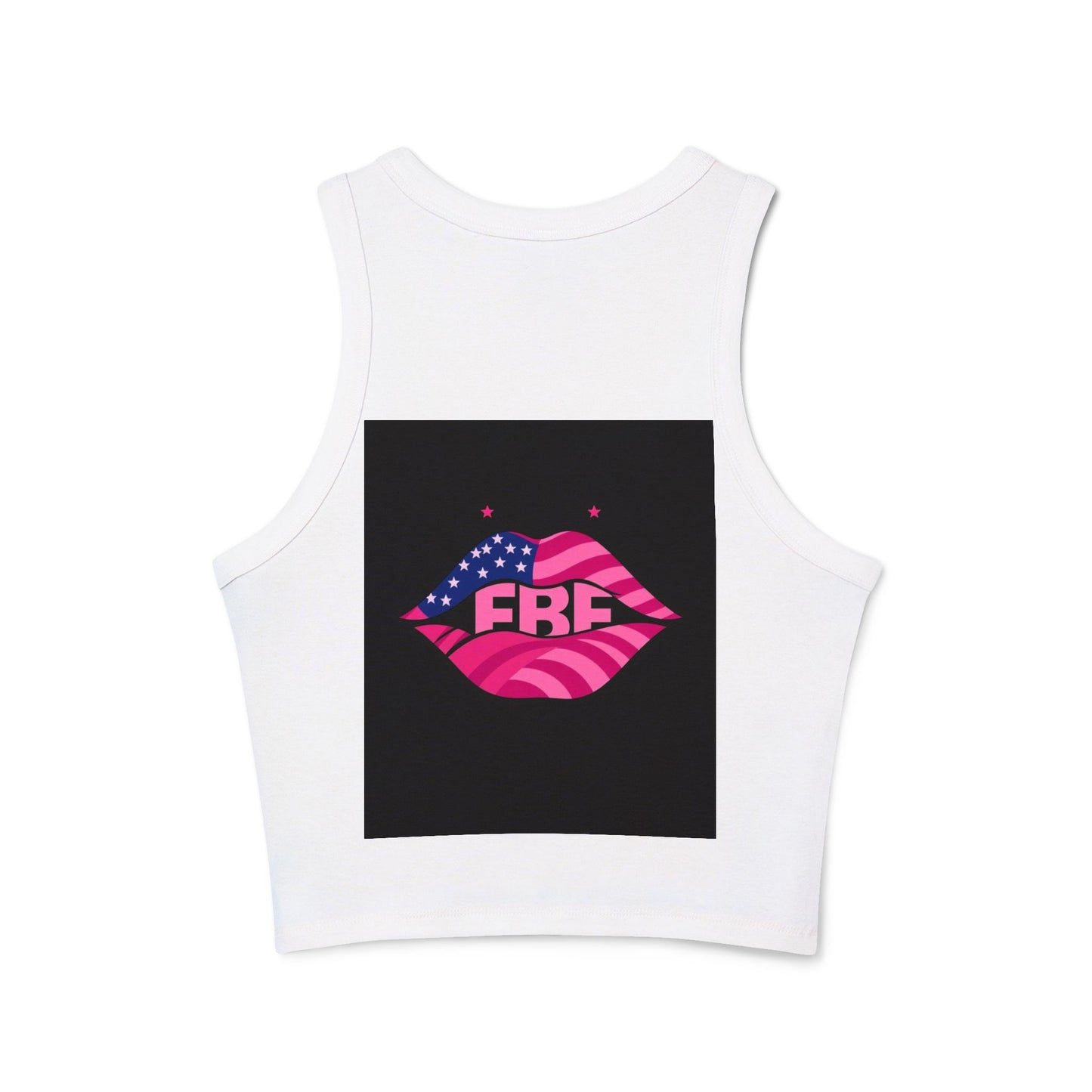 Patriotic Women's Micro Rib Racer Tank Top - Bold Graphic Tee, Summer Wear, 4th of July, Pride, Casual Outfit
