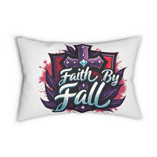 Faith By Fall Decorative Lumbar Pillow - Christian Home Decor