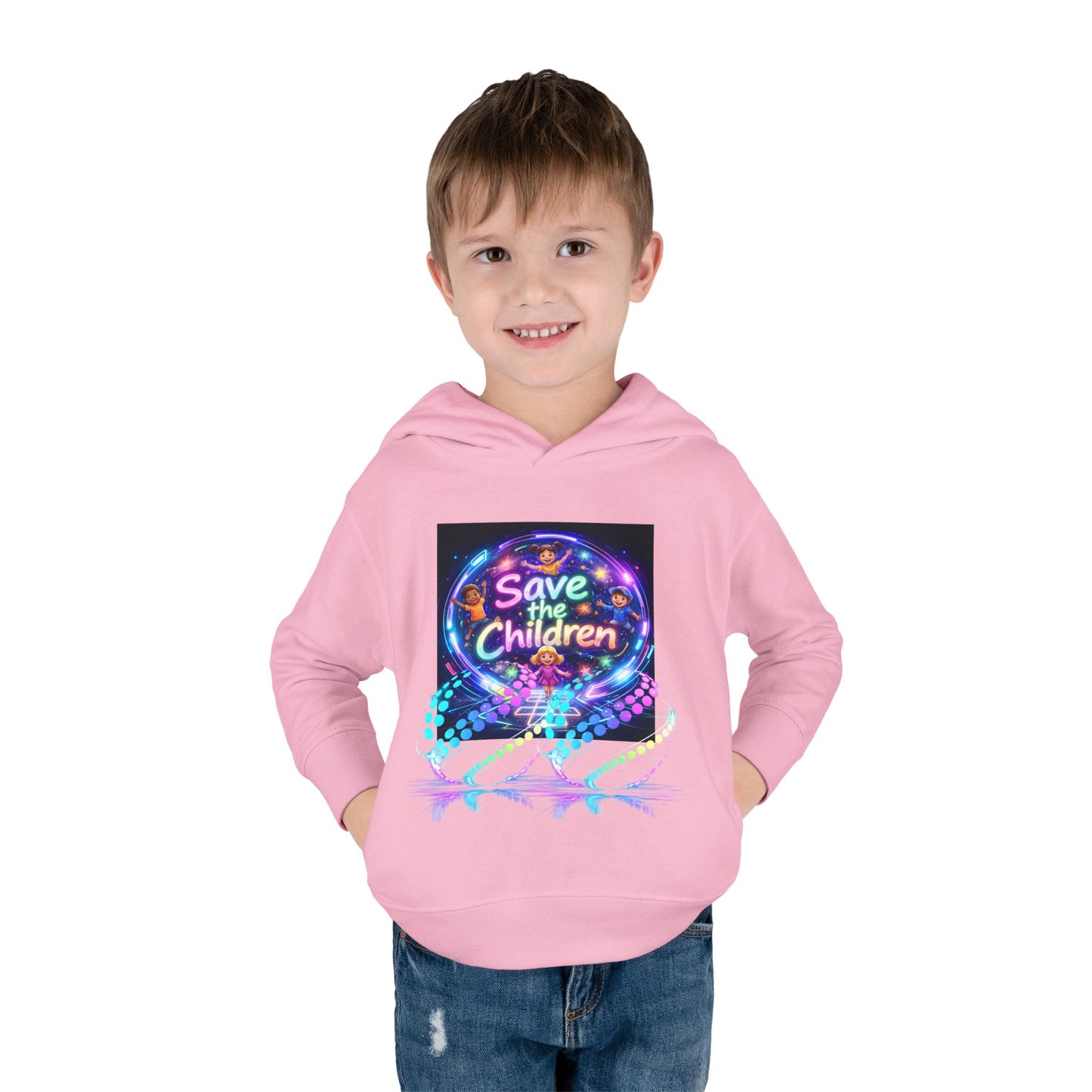 Save the Children Toddler Hoodie — Colorful Neon FBF Charity Pullover
