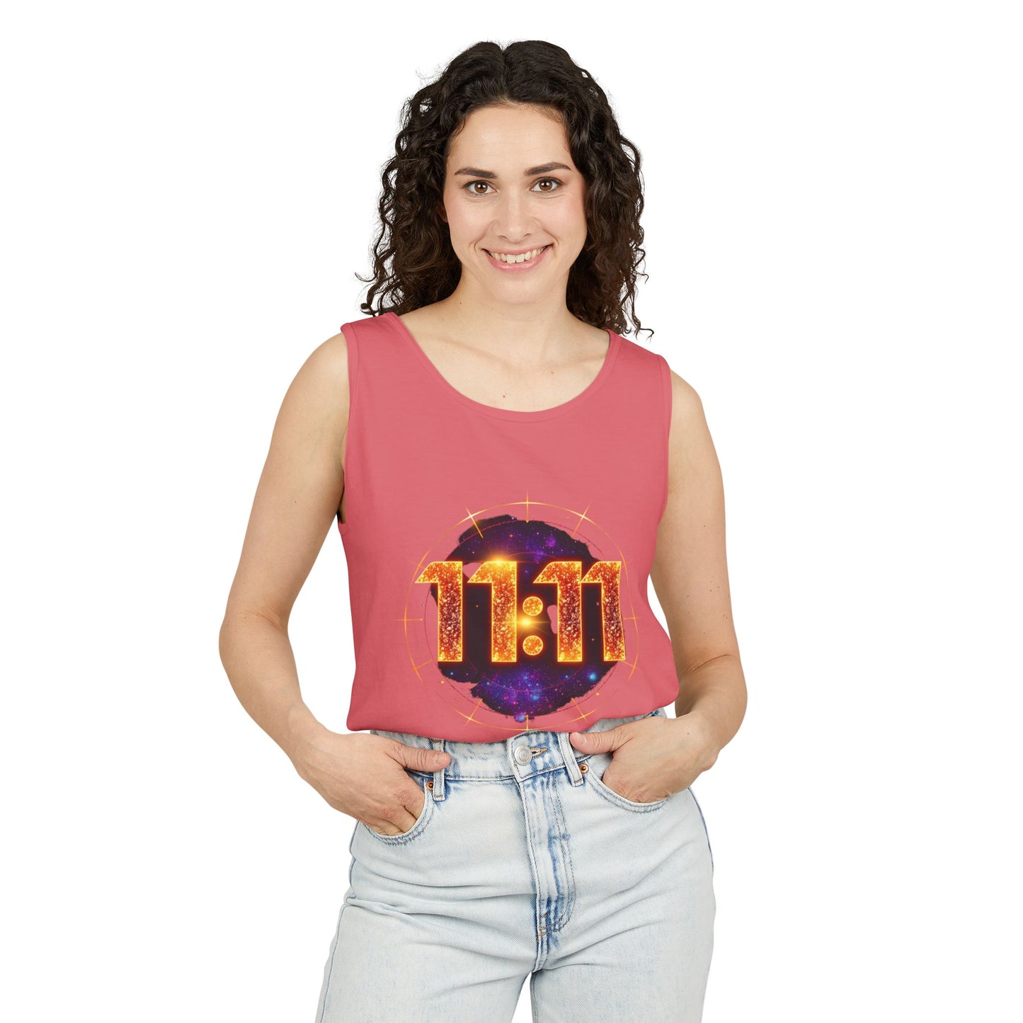 Celestial Glow Tank Top - 11:11 Design, Unisex, Festival Wear, Summer Style, Spiritual Gift, Casual Comfort