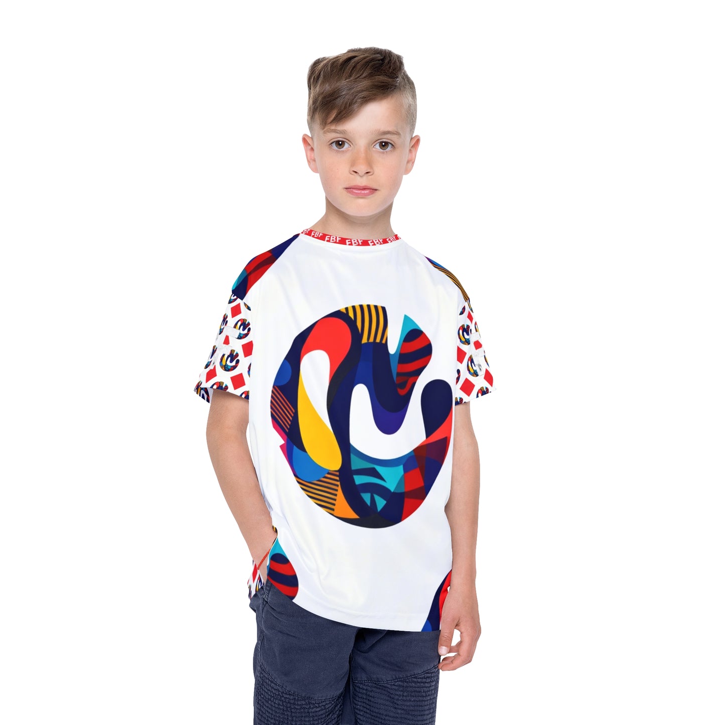 Colorful Kids Sports Jersey - Fun All-Over Print