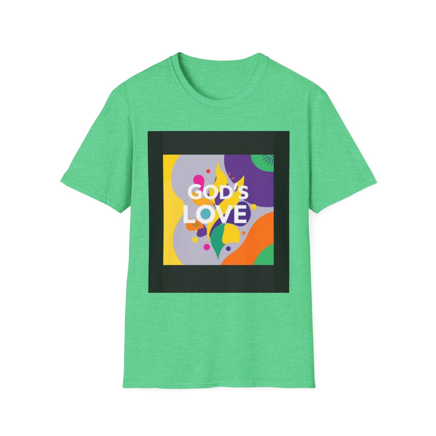 Unisex Softstyle T-Shirt with God's Love Design, Faith Shirt, Inspirational Tee, Christian Apparel, Gift for Believers, Everyday Wear