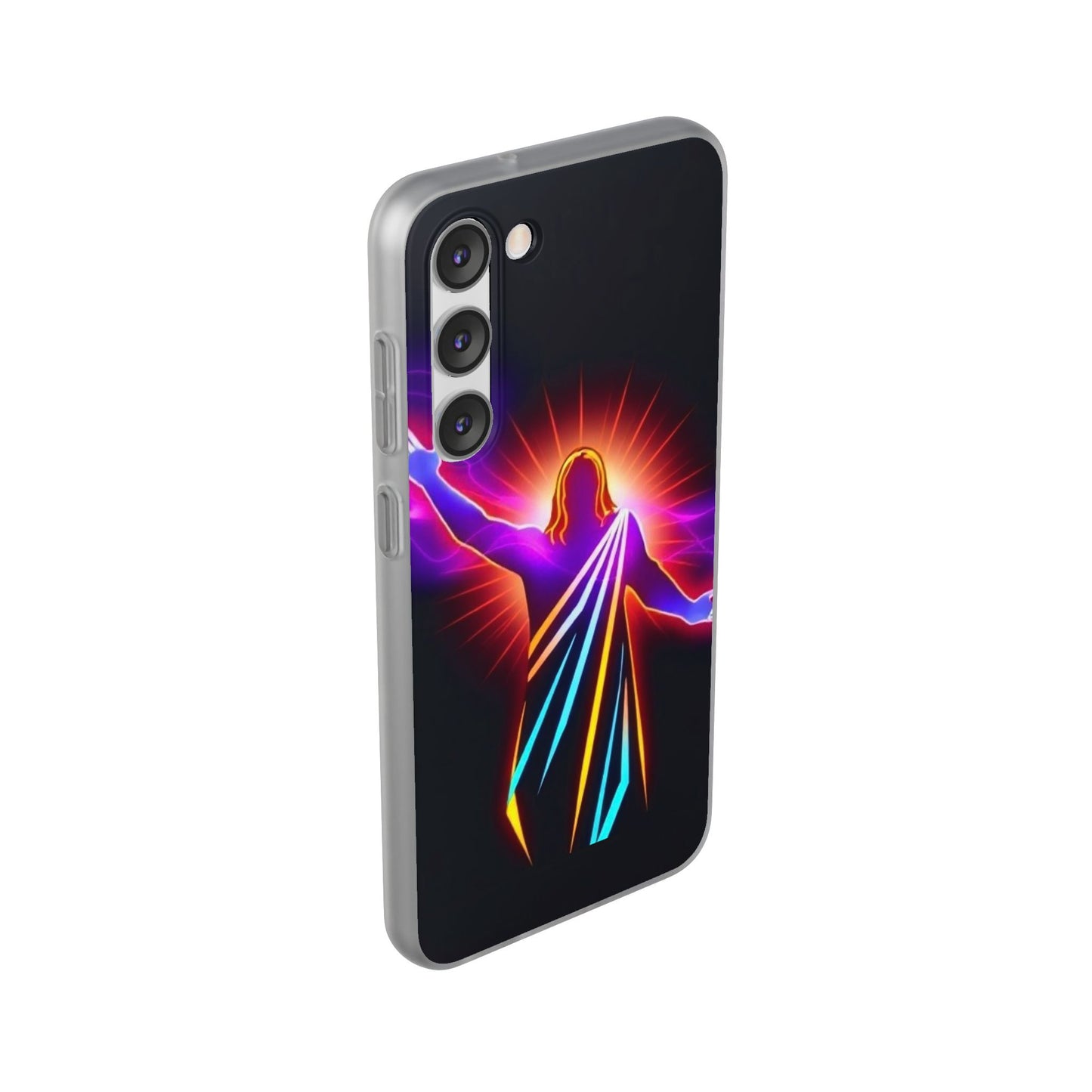 Inspirational Jesus Flexi Case - Colorful Phone Cover for Spiritual Connection