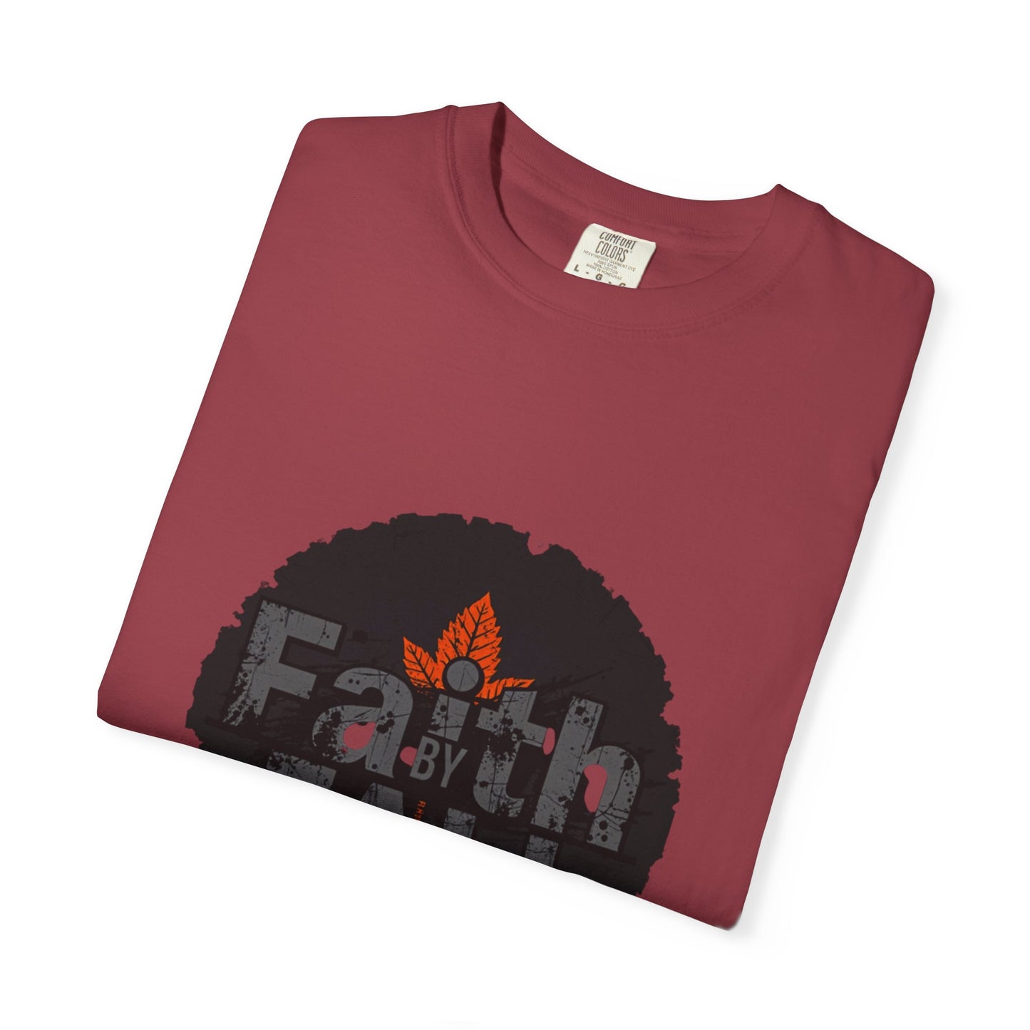 Faith by Fall Unisex Garment-Dyed T-Shirt, Cozy Casual Wear, Autumn Style Top, Inspirational Tee, Fall Fashion, Gift for Him/Her