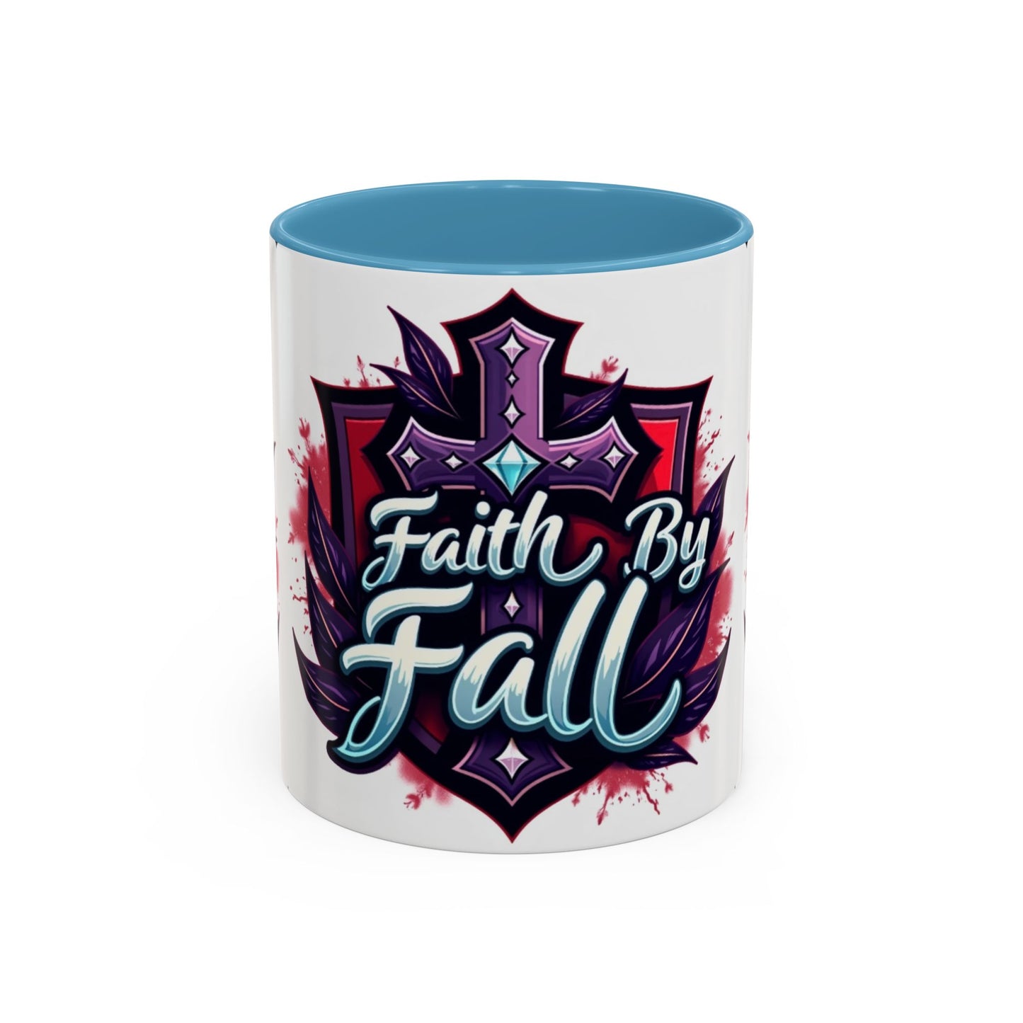 Faith By Fall Accent Coffee Mug, Inspirational Mug, Gift for Coffee Lovers, Autumn Decor, Fall Mugs, Personalized Drinkware
