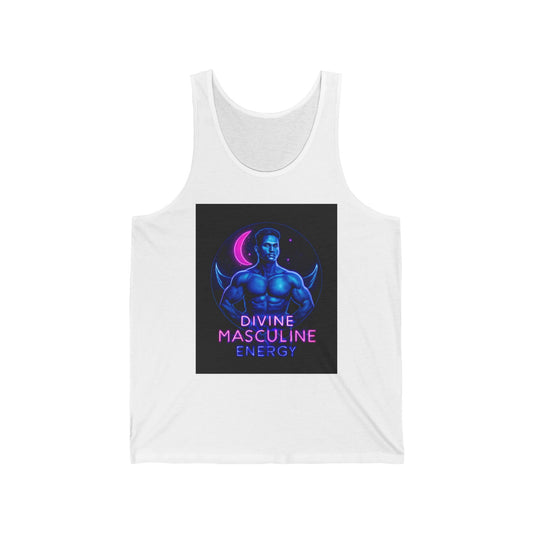 Divine Masculine Energy Tank Top | Unisex Jersey Apparel | Fitness Wear, Gift for Him, Casual Summer Attire, Spiritual Clothing, [...]