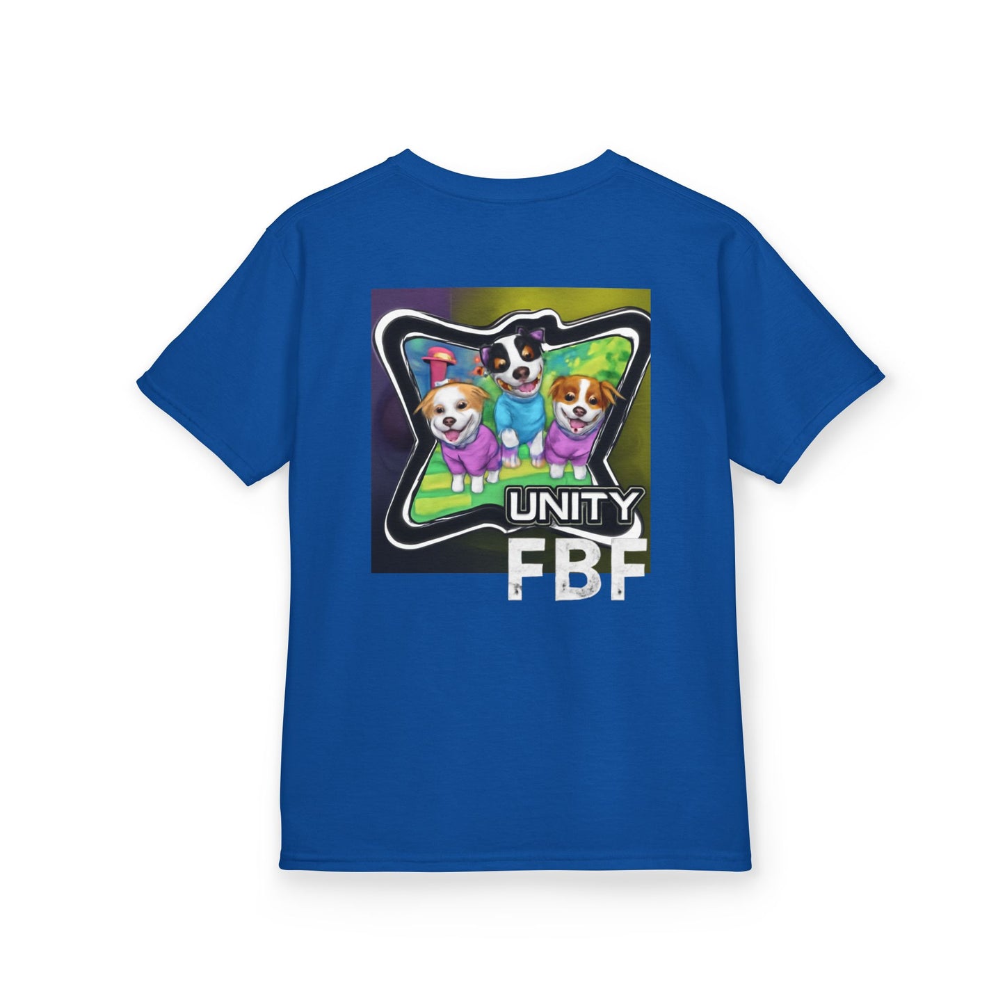 Colorful Dog-Themed Kids Tee - 'Unity Fun' Design