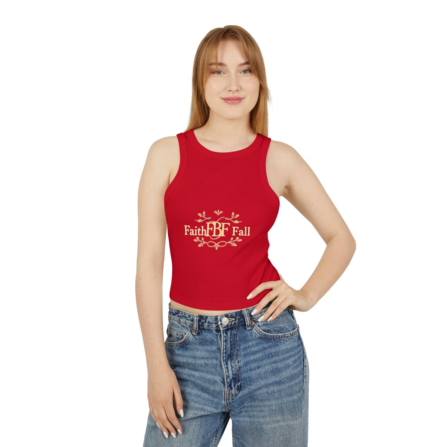 Faith & Fall Women's Racer Tank Top, Casual Summer Top, Inspirational Apparel, Fashion Tank, Gift for Her