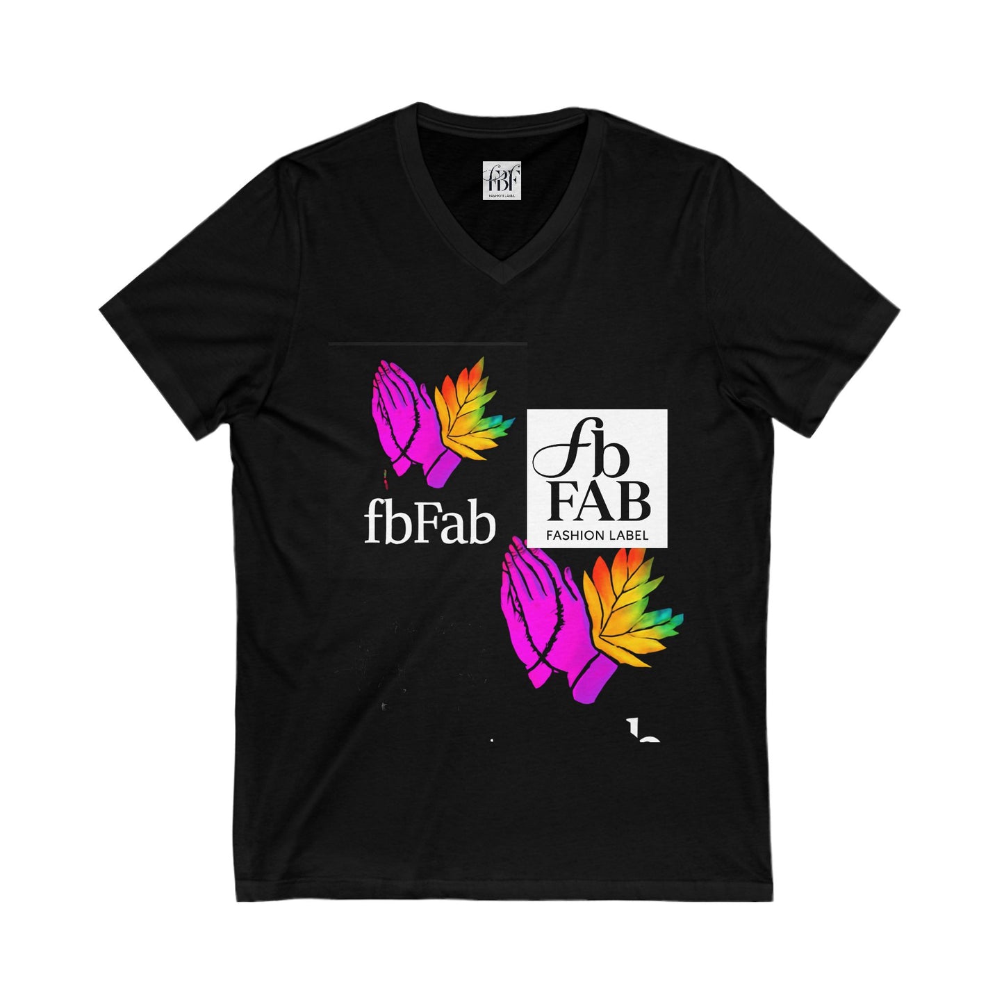 Colorful V-Neck Graphic Tee - Fashion At All Cost, Casual Wear, Summer Outfit, Eco-Friendly Gift, Unisex T-Shirt