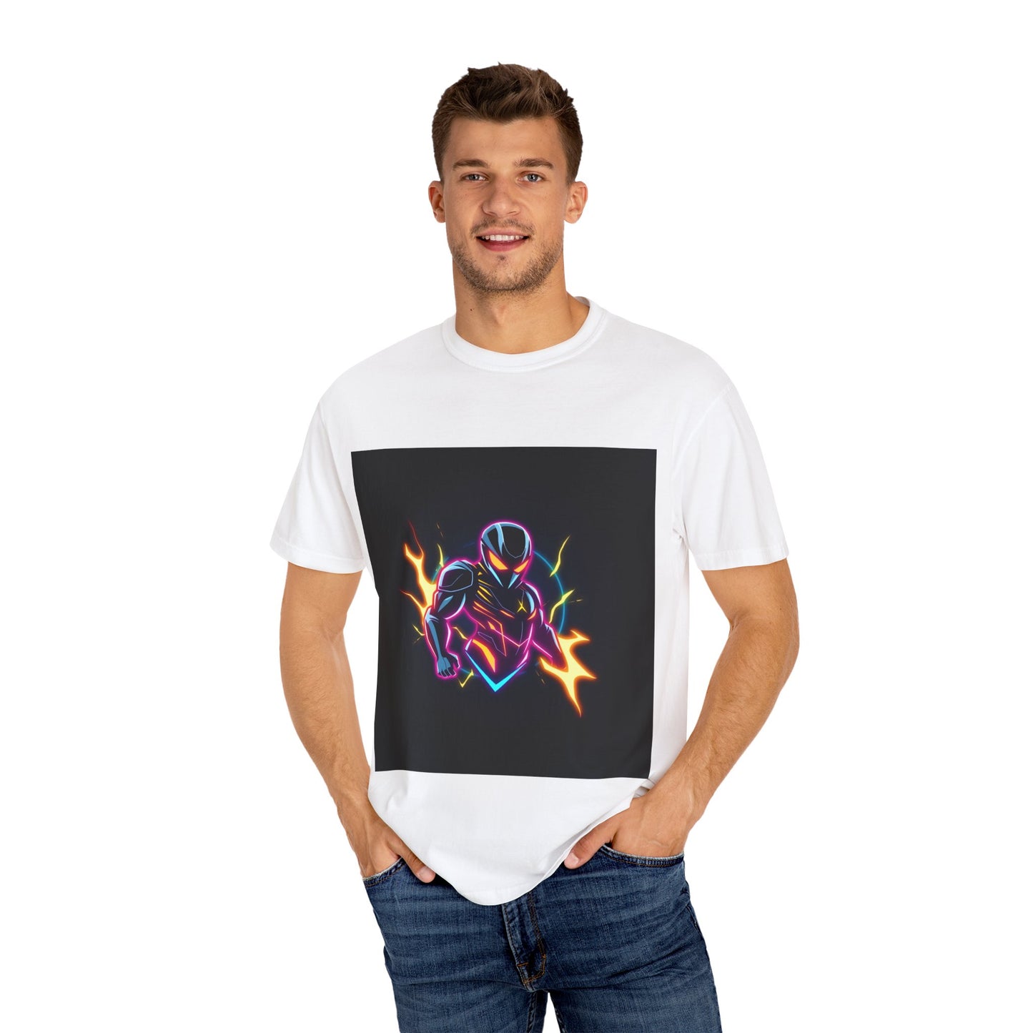 Vibrant Unisex Graphic T-Shirt, Cosmic Dreams Tee, Retro Neon Shirt, Stylish Casual Wear, Gift for Gamers & Dreamers