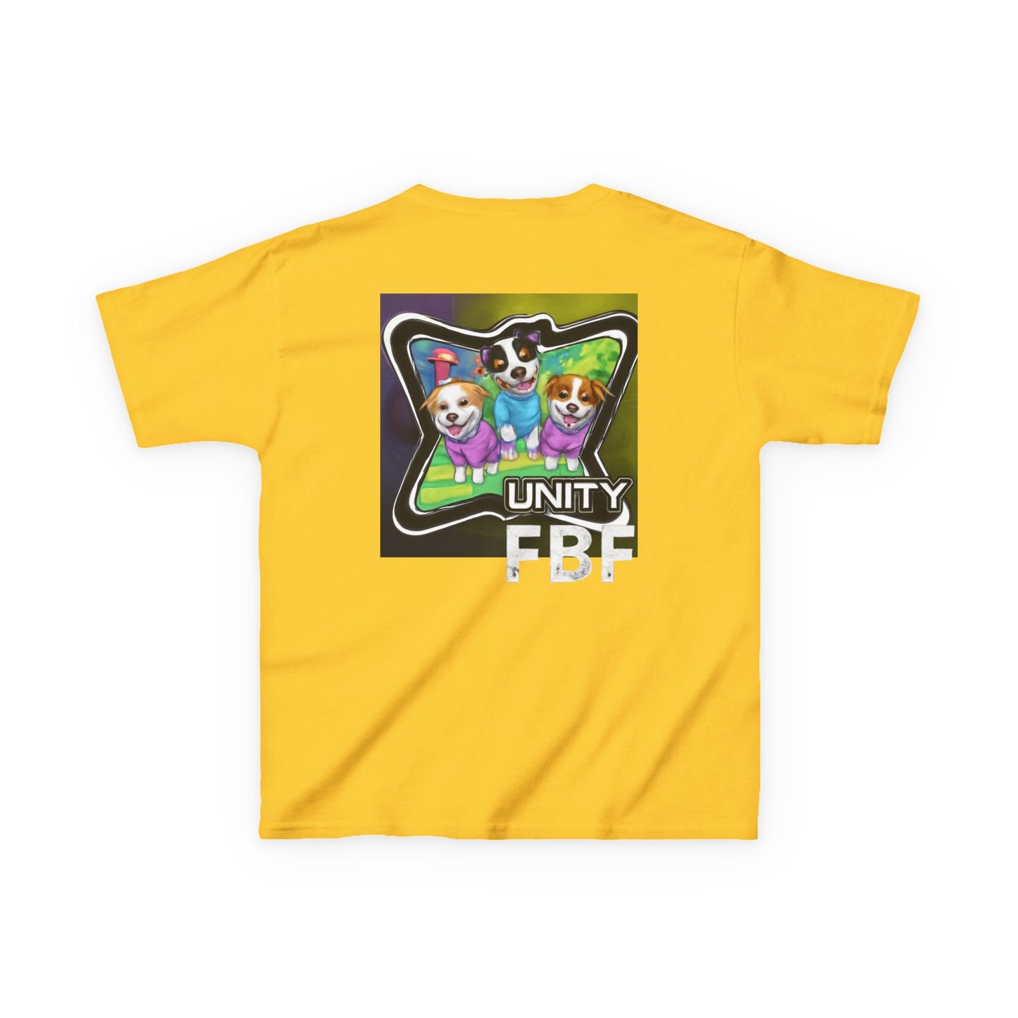 Colorful Dog-Themed Kids Tee - 'Unity Fun' Design