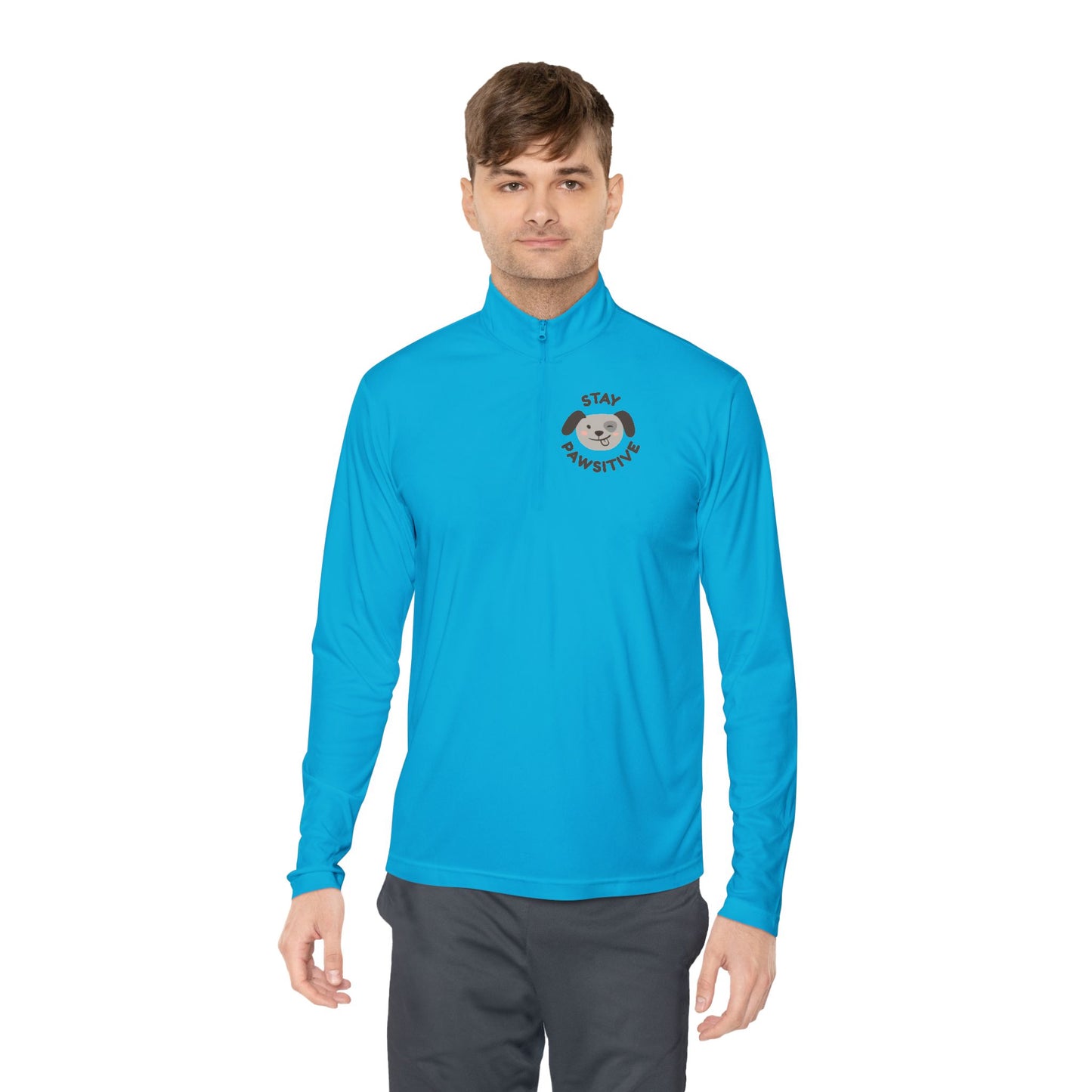 Stay pawsitive  Unisex Quarter-Zip Pullover