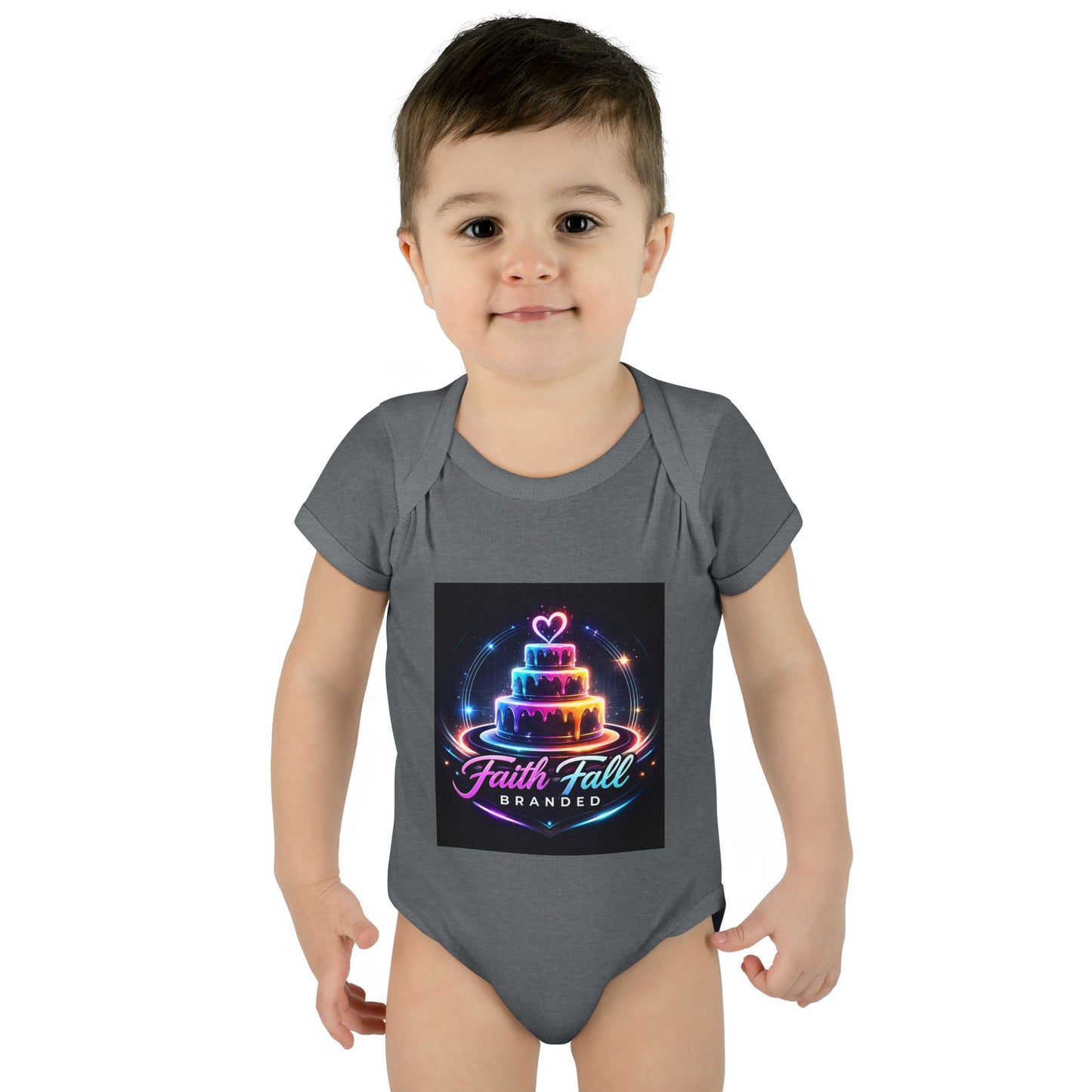 Infant Bodysuit — Neon Cake 'Faith, Fall, Brander' Baby Onesie