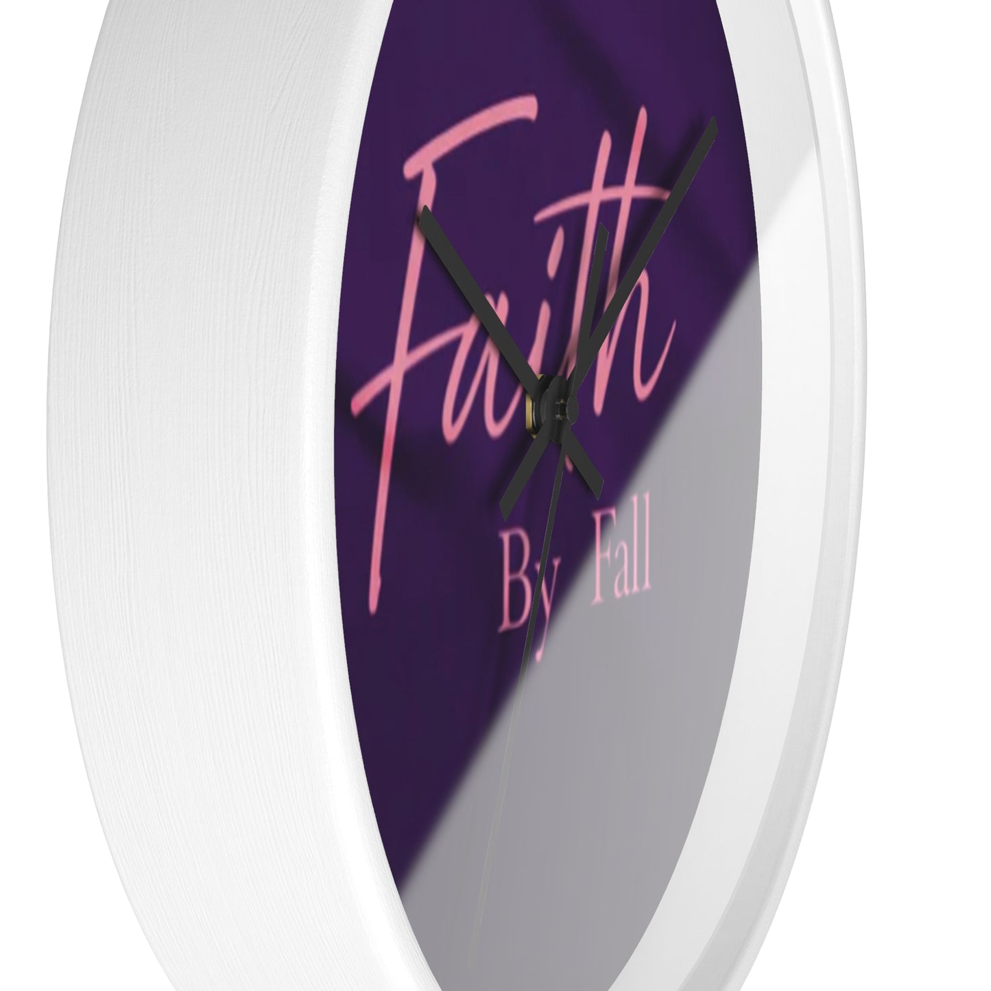 Inspirational Wall Clock - 'Faith By Fall' Purple Decor