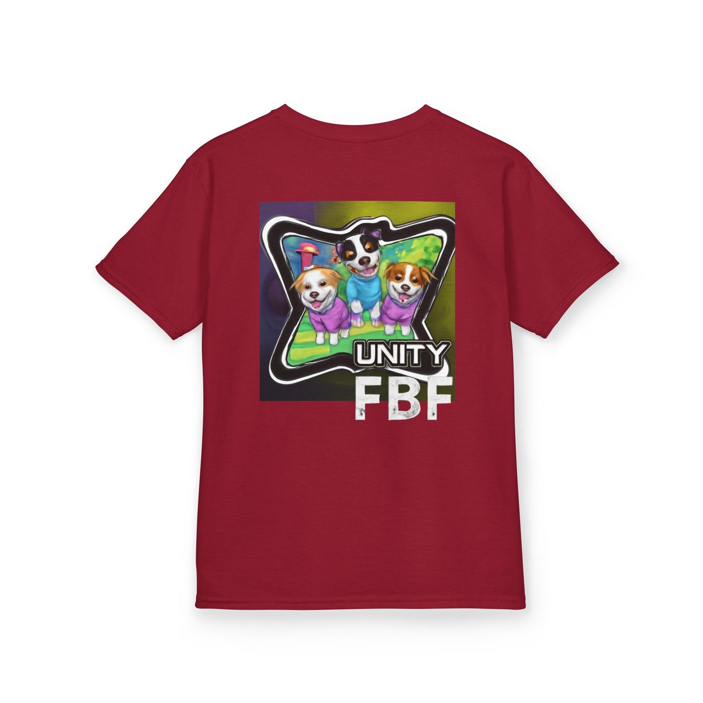 Colorful Dog-Themed Kids Tee - 'Unity Fun' Design