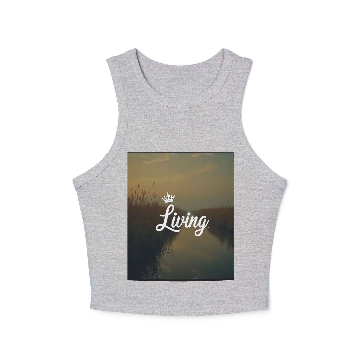 Women's Stylish Micro Rib Racer Tank Top - Summer Vibes, Living Life, Perfect for Festivals & Beach Days, Casual Wear, Gift Idea