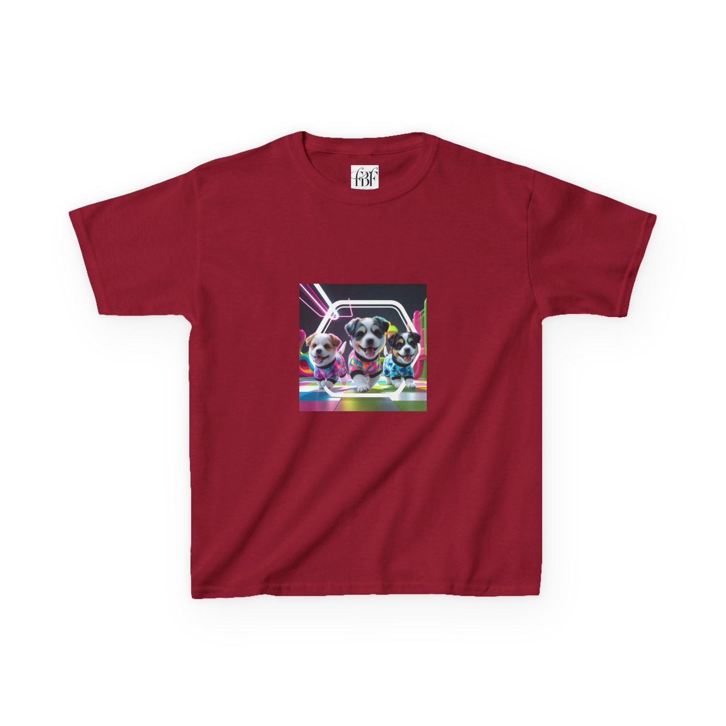 Colorful Dog-Themed Kids Tee - 'Unity Fun' Design