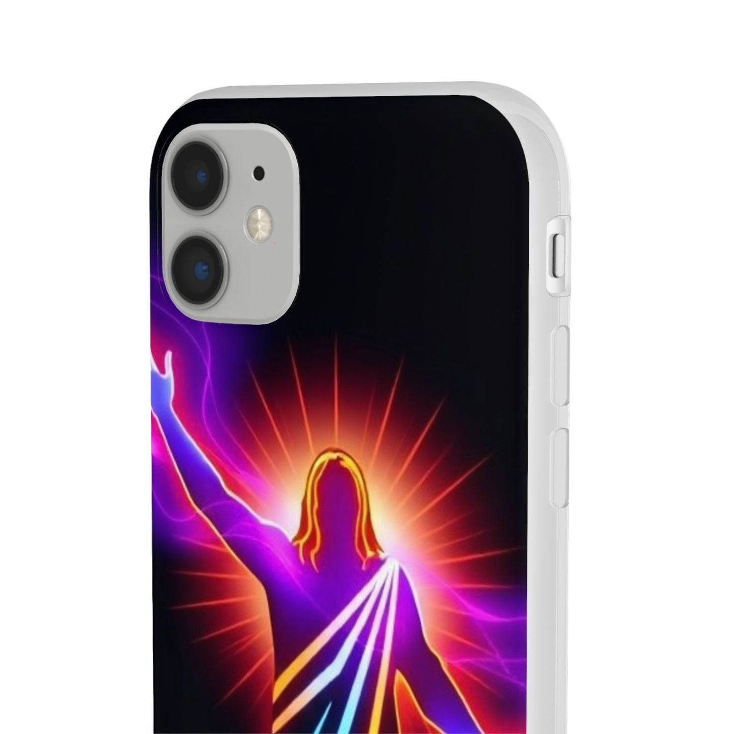 Inspirational Jesus Flexi Case - Colorful Phone Cover for Spiritual Connection