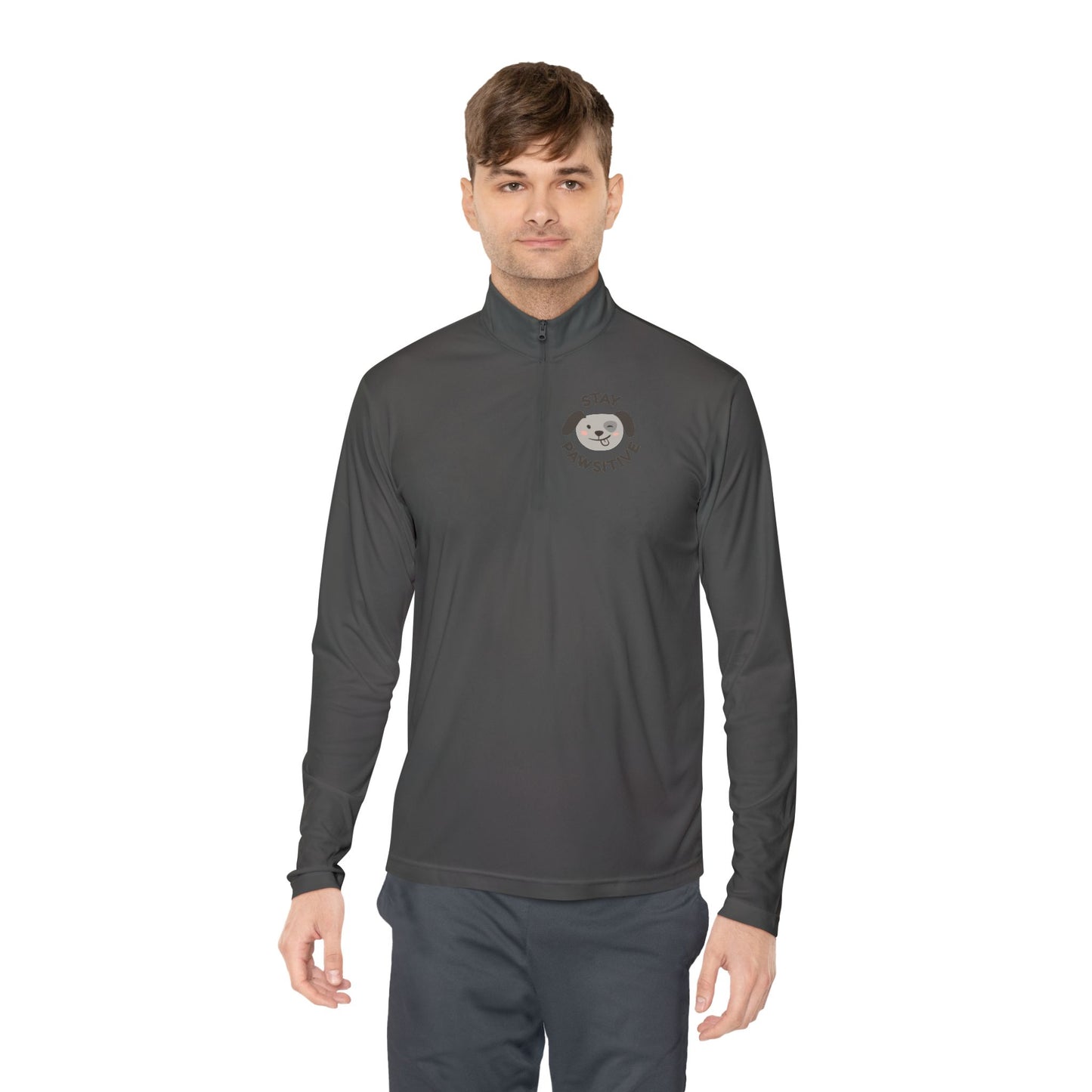 Stay pawsitive  Unisex Quarter-Zip Pullover