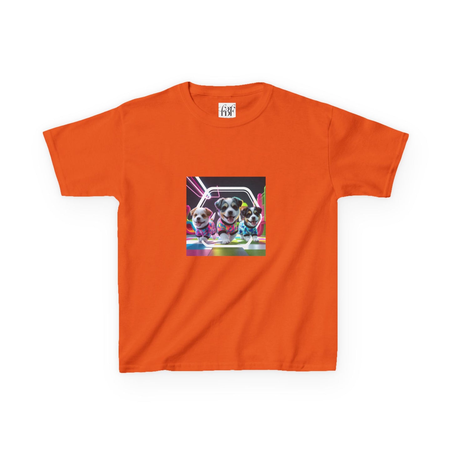 Colorful Dog-Themed Kids Tee - 'Unity Fun' Design