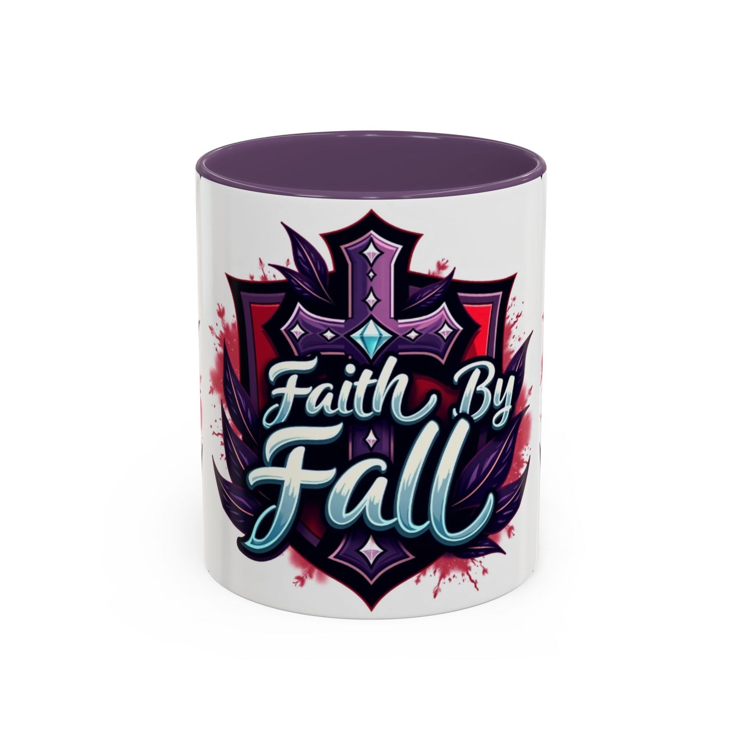 Faith By Fall Accent Coffee Mug, Inspirational Mug, Gift for Coffee Lovers, Autumn Decor, Fall Mugs, Personalized Drinkware