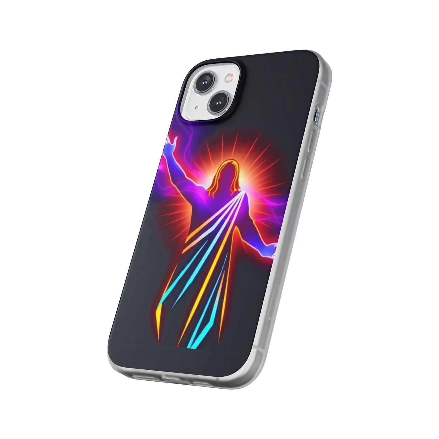 Inspirational Jesus Flexi Case - Colorful Phone Cover for Spiritual Connection