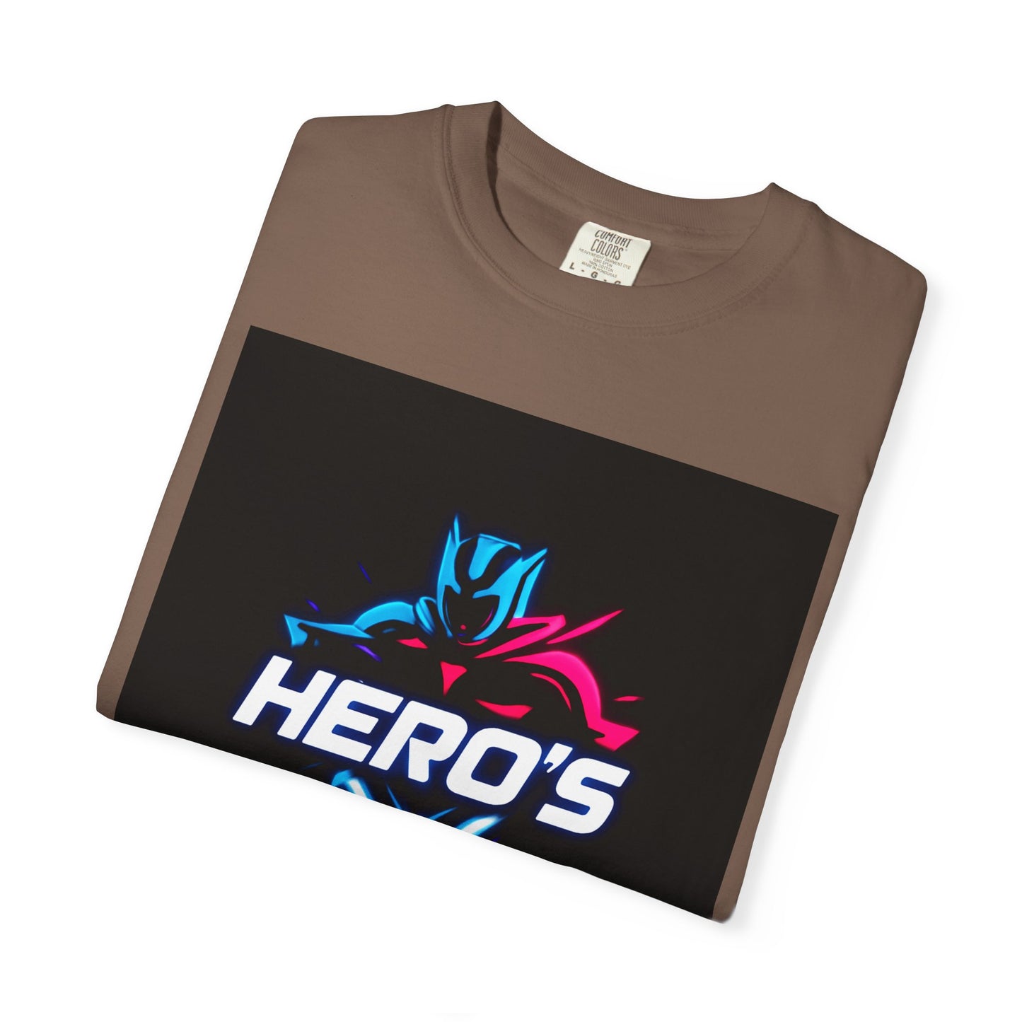 Hero's Unisex Garment-Dyed T-shirt, Casual Tee, Perfect for Gifting, Comic Fans, Hero Celebrations, Graphic Tee, Everyday Wear
