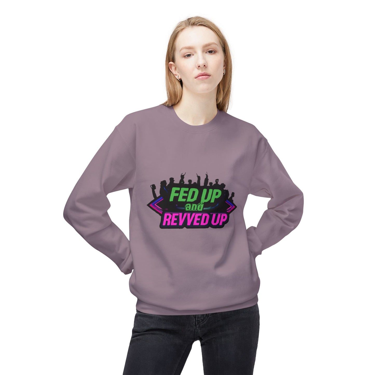Empowered Message Crewneck Sweatshirt, Unisex Fleece, Activism Sweatshirt, Political Apparel, Comfortable Streetwear