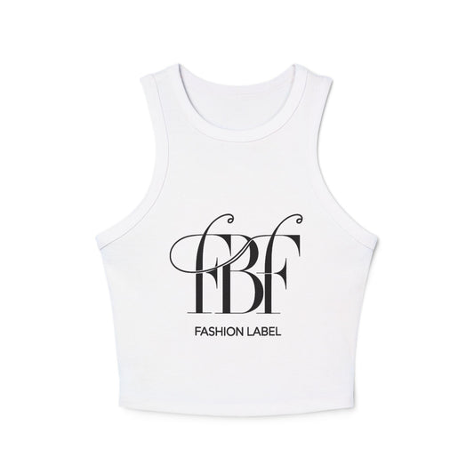 Chic Micro Rib Racer Tank Top, Summer Casual Top, Women's Fashion Tee, Workout Wear, Stylish Crop Top, Trendy Tank for Every Occasion