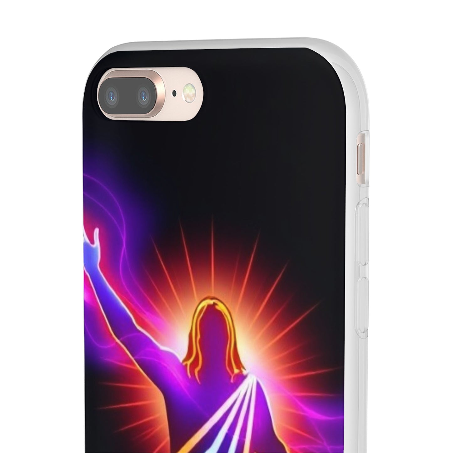 Inspirational Jesus Flexi Case - Colorful Phone Cover for Spiritual Connection