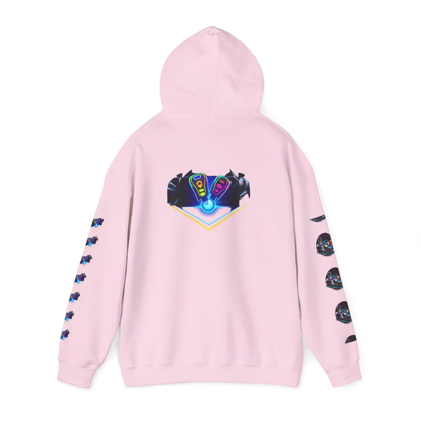 Stylish Unisex Heavy Blend™ Hoodie with Neon Design - Perfect for Winter Fashion & Casual Outings