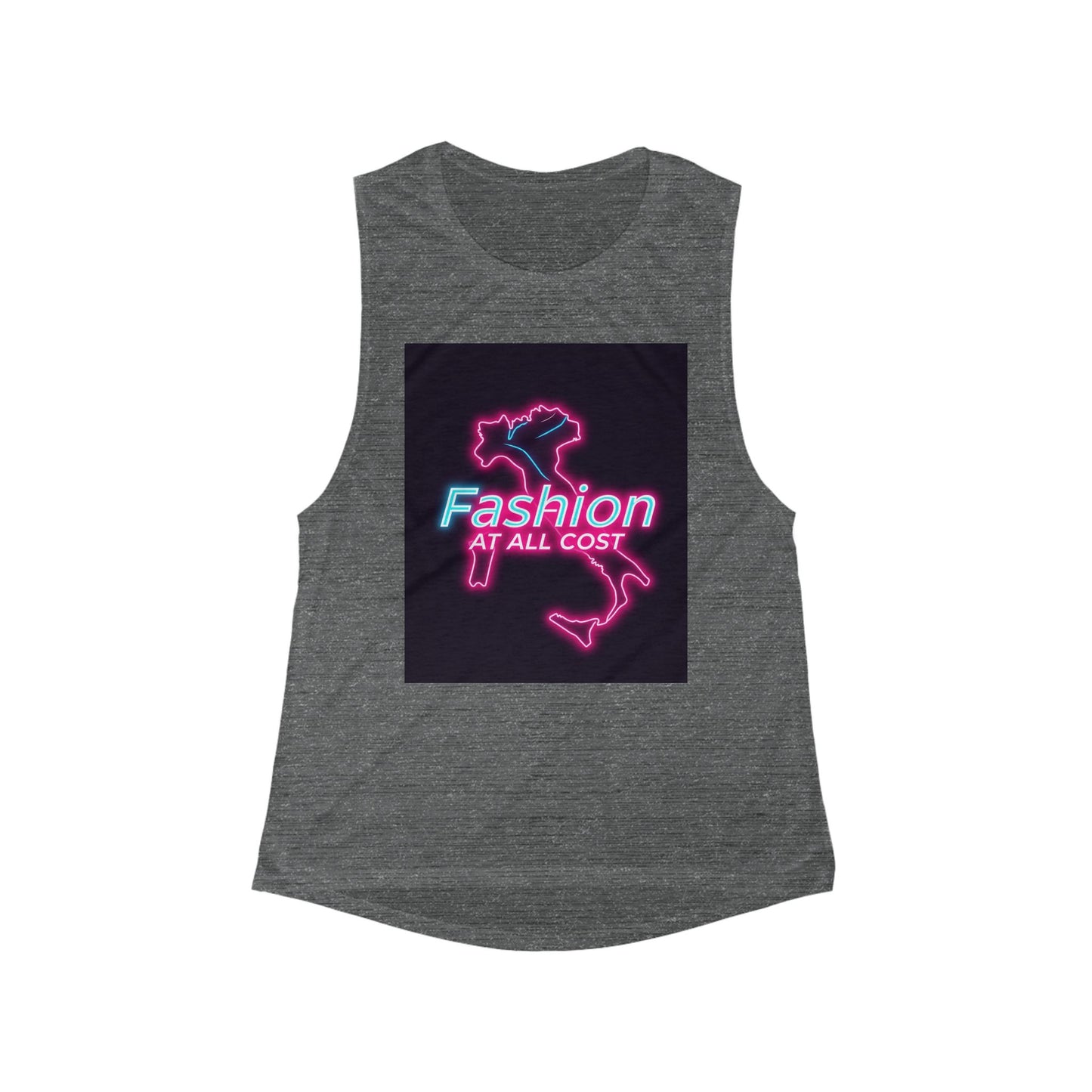 Women's Flowy Scoop Muscle Tank - Fashion at All Cost, Stylish Workout Top, Summer Gym Wear, Casual Street Style, Gift for Trendsetters