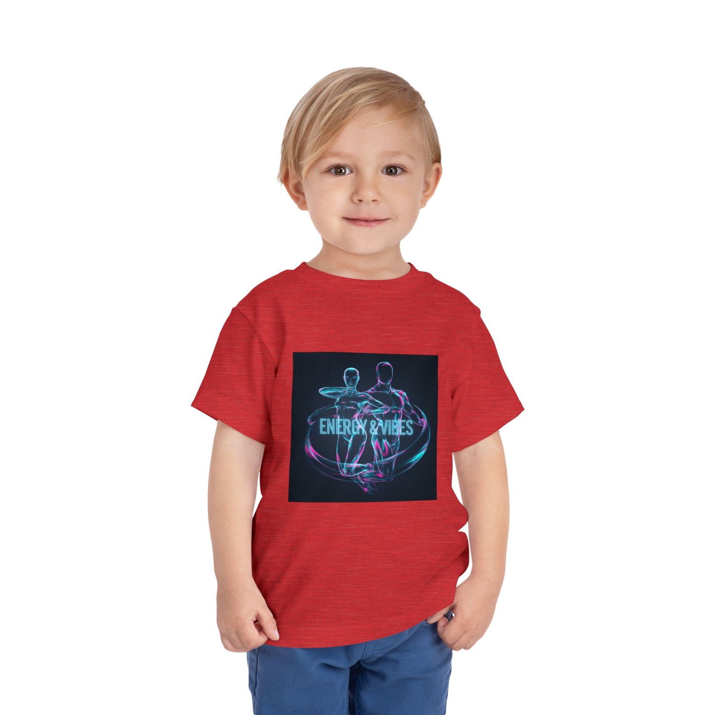 Toddler Tee — Energy & Vibes Neon Dance Graphic