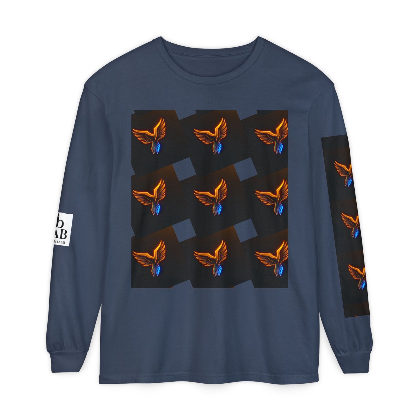 Vibrant Long Sleeve T-Shirt with Phoenix Design - Casual Wear for Bird Lovers, Gifts, Unique Fashion, Everyday Style, Unisex Apparel