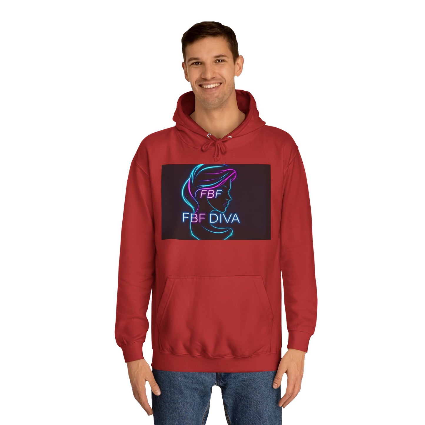 Neon FBF College Hoodie, Unisex Streetwear, Stylish Campus Apparel, Cozy Gift for Students, Trendy College Wear, FBF Diva Hoodie