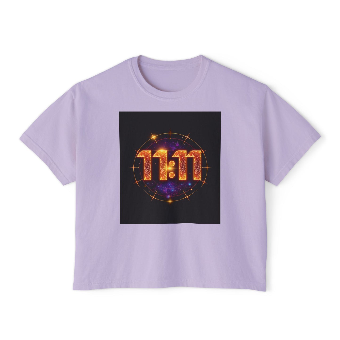 Cosmic 11:11 Women's Boxy Tee - Spiritual Vibes, Astrology Gift, Trendy Summer Tee, Comfortable Everyday Wear