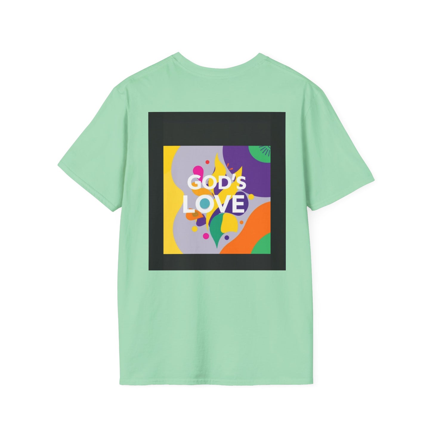 Unisex Softstyle T-Shirt with God's Love Design, Faith Shirt, Inspirational Tee, Christian Apparel, Gift for Believers, Everyday Wear